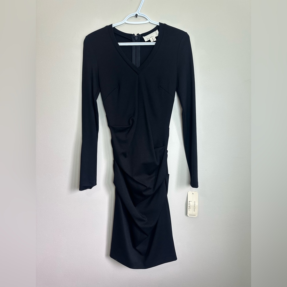 Artelier Size S Elegant Black V-Neck Dress